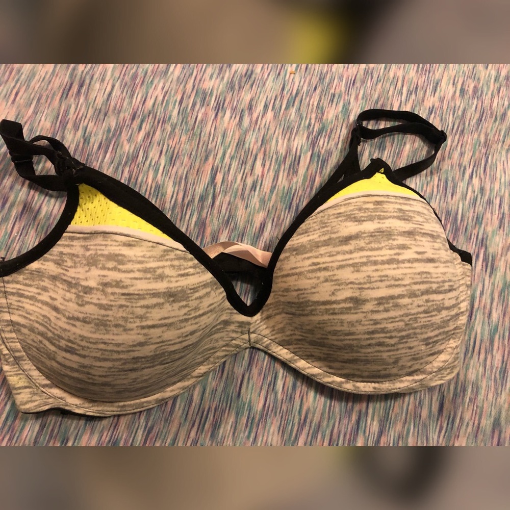 VS pink scoop neck push up bra